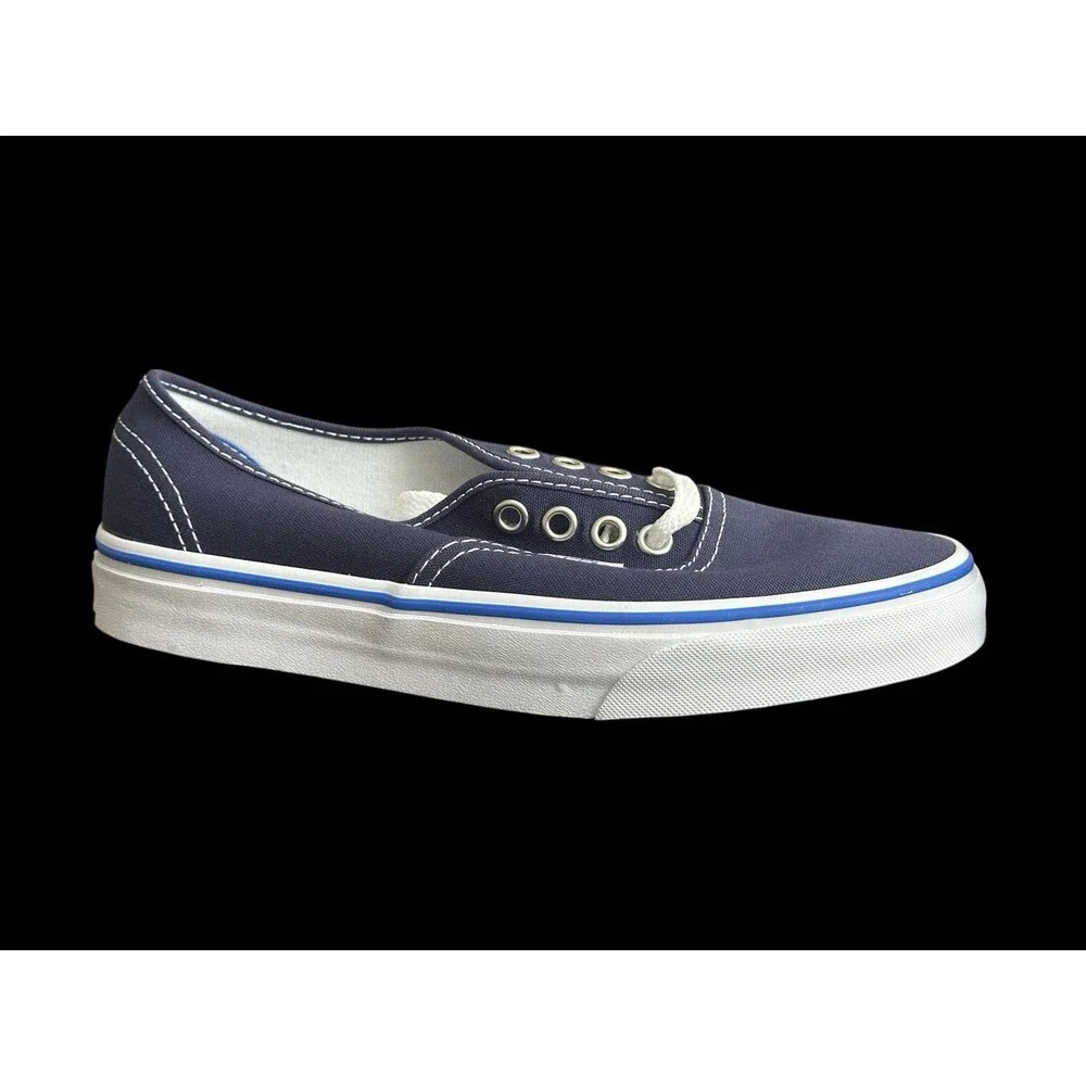 Vans Casual Athletic Shoes Blue And White Dress Blues Nautical Blue Womens 6 NEW